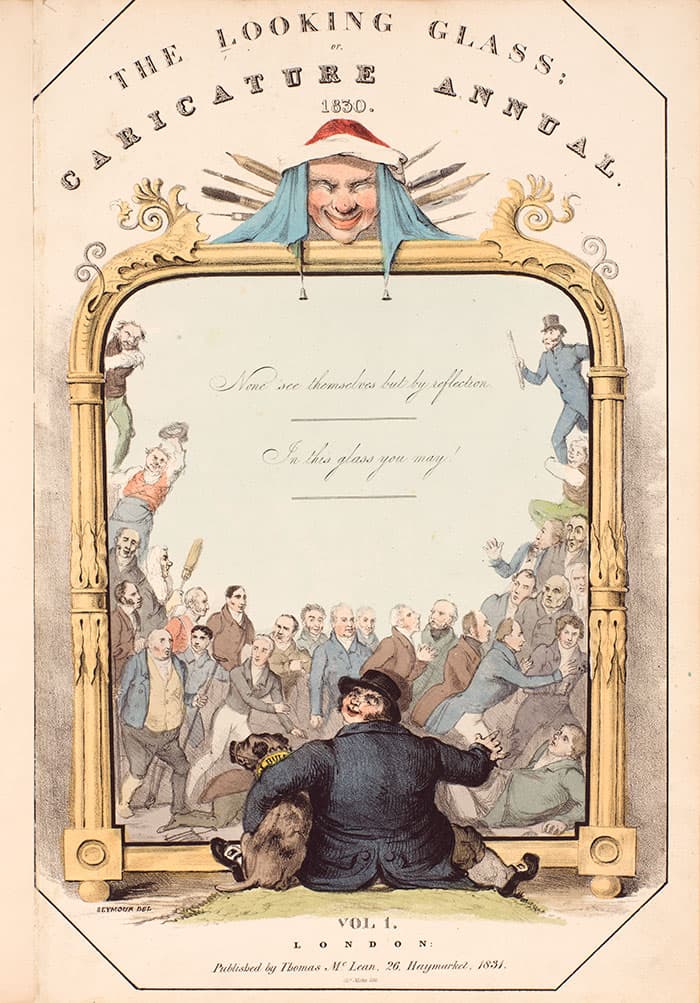 Cover design for Volume One of The Looking Glass from 1830
