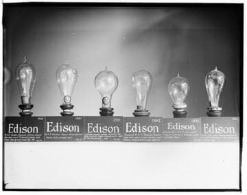 Edison lamps from 1880, 1881