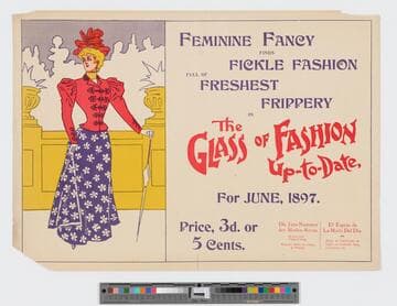 Feminine fancy finds ... the glass of fashion up-to-date for June, 1897
