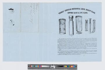 Thomas' American mechanical leech, breast glass, cupping glass & eye glass