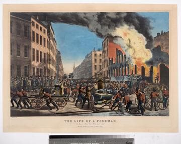 The life of a fireman. The ruins. "Take up." - "Man your rope."