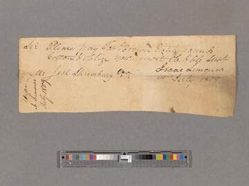 Requisition for cotton by Isaac Semones via Tar? Brown