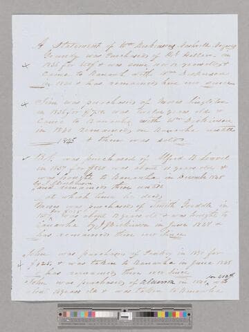 Statement regarding enslaved people of Nashville