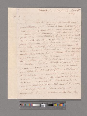 Letter from George Washington, four miles from Pottsgrove, to Elbridge Gerry