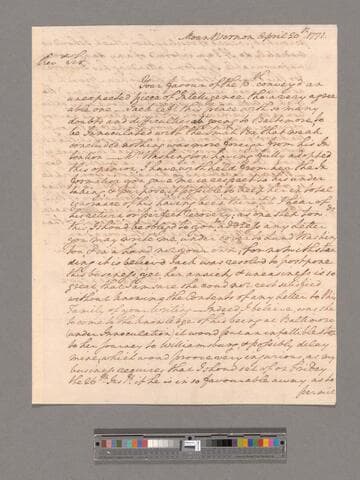 Letter from George Washington, Mount Vernon, to Reverend Jonathan Boucher