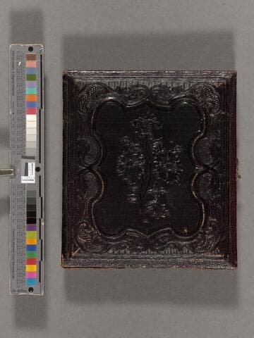 Mary E. (Jenkins) Rowley at 35 years old, wearing brooch