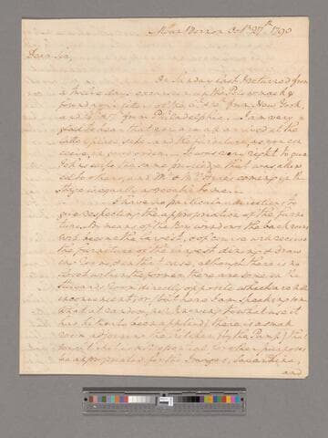 Letter from George Washington, Mount Vernon, to Tobias Lear