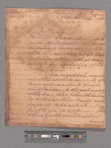 Letter from George Washington, headquarters Passaic Falls, to Arthur Lee