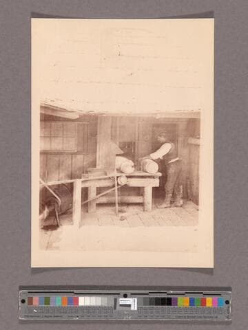 Sawing the Yucca at the Ravena Mill, S.P.R.R