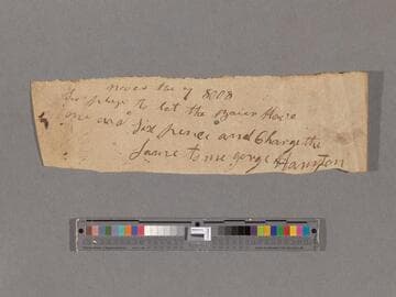 Requisition for one and six pence by George Hampton