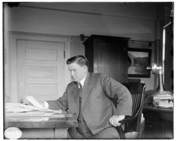 B.F. Pearson at his desk