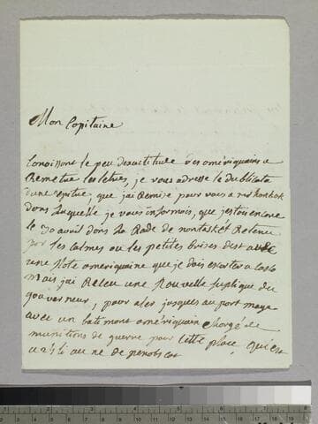 Letter : on board the Astree off Nantucket, to Charles-René-Dominique Sochet Destouches, 1781 April 29