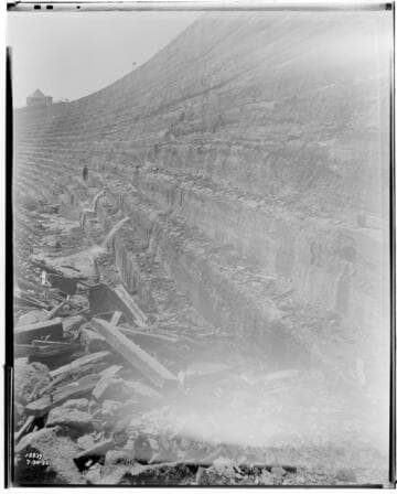 Big Creek Dam 1 at Huntington Lake - lower face