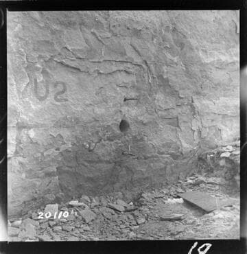 Upstream core drill hole Dam #1