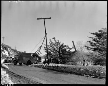 Pole replacement in snow