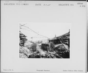Big Creek, Florence Lake Dam - Construction of multiple-arch dam