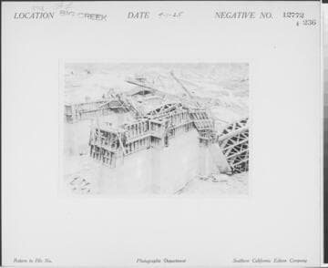 Big Creek, Florence Lake Dam - Building buttress forms