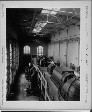 Long Beach Steam Station, Plant #2 - Interior of Engine Room