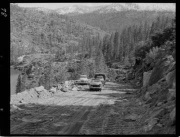 Big Creek - Mammoth Pool - Excavation of main haul road to damsite