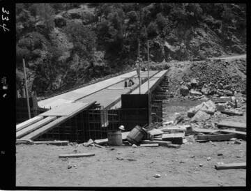 Big Creek - Mammoth Pool - Forming for deck of powerhouse bridge