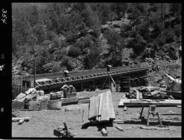 Big Creek - Mammoth Pool - Powerhouse bridge section ready for concrete