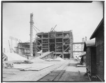 Long Beach Steam Station, Plant #3 - General view from office, looking east