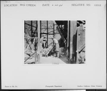 Big Creek PH #2 - Handling cement at mixer