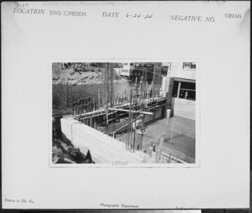 Big Creek PH #2 - Construction progress