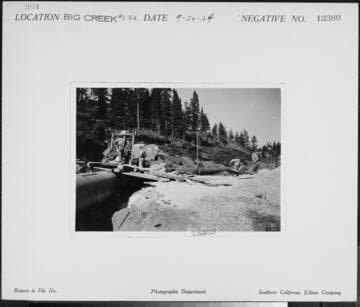 Big Creek #1 - Flowline for 4th Unit, Powerhouse #1