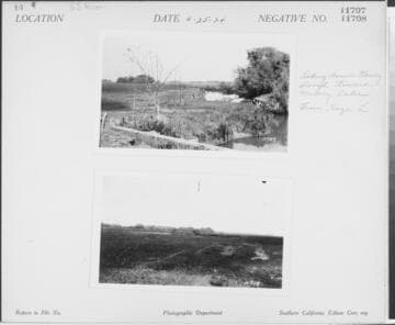 Big Creek, Herminghaus Ranch - From Slough gage #L looking down Mowry Slough toward Mowry Lake