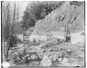 The intake of Mill Creek #3 Hydro Plant