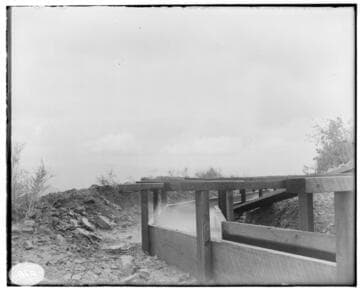 The top of the spillway at Mill Creek #3 Hydro Plant