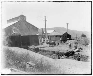 The construction crew at Mill Creek #3 Hydro Plant excavating for foundations