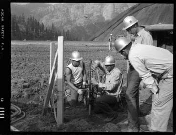 Big Creek - Mammoth Pool - Installing and checking settlement indicators