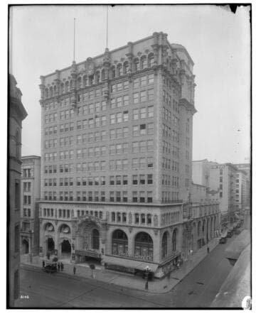 New Edison Building Third & Broadway with Sid Grauman's Million Dollar Theater and Owl Drugstrore below