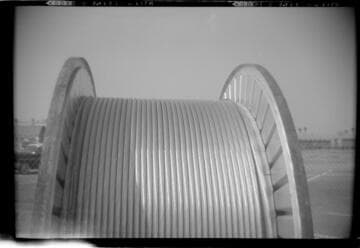 Laguna-Bell Transmission Line - Spools of conductor