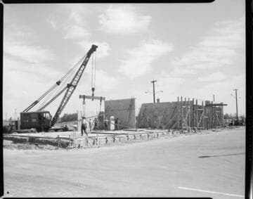 Building construction site, substation construction