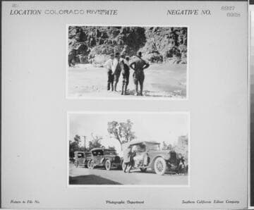 Colorado River - 5 men on riverbank