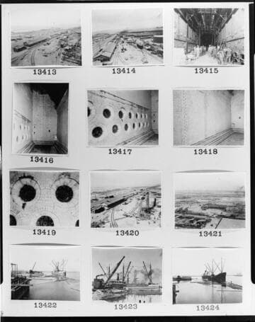 Multiple-image copy film negs - with shots of Long Beach Steam Station