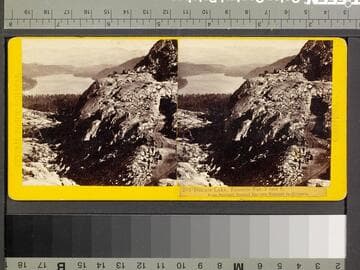 203. Donner Lake, Tunnels  Nos. 7 and 8, from Summit Tunnel, Eastern Summit in distance