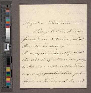 Edgeworth, Richard Lovell.  Letter to Sir Francis Beaufort
