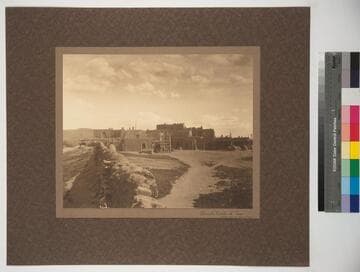 South Pueblo of Taos. Showing part of ancient wall
