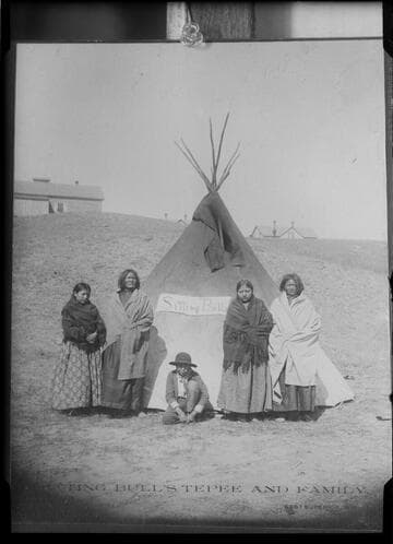Sitting Bull's Tepee and Family