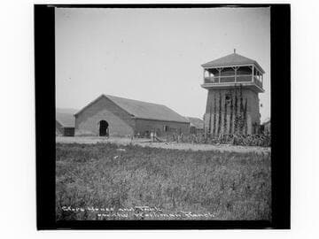 Store house and tank on the Workman Ranch
