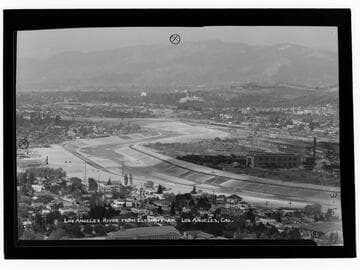 Los Angeles River from Elysian Park, Los Angeles, Cal