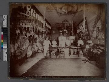Philadelphia Market, J.E. Cox, Proprietor, 3304 South Main Street, Los Angeles, Cal