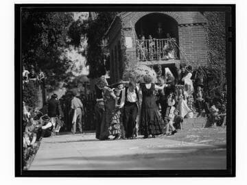 Performers on stage at Santa Monica High School Fiesta
