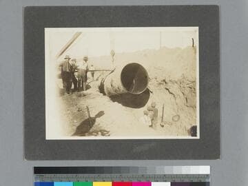 Pipe being laid in Barstow California