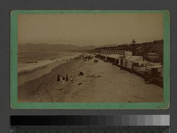 Santa Monica Beach view northwest from wharf