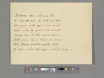 [Unknown author]. "Pandoras with every ill" :[a poem in 8 lines]